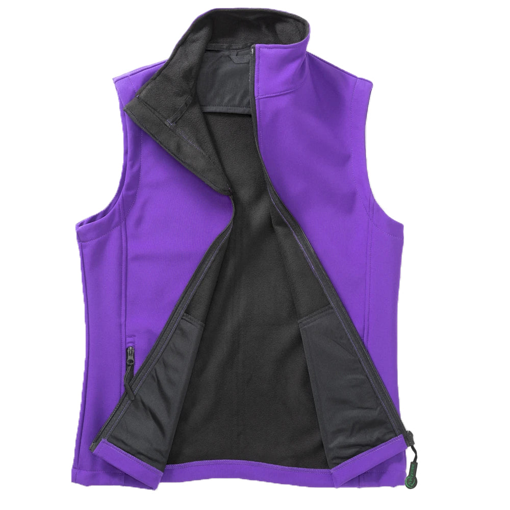 Purple-Black - Back - Result Mens Printable Softshell Body Warmer