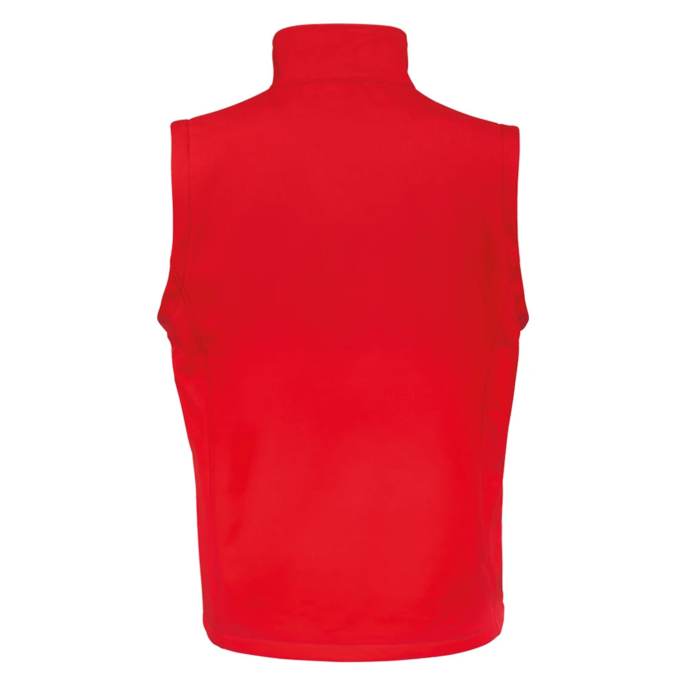 Red-Black - Back - Result Mens Printable Softshell Body Warmer