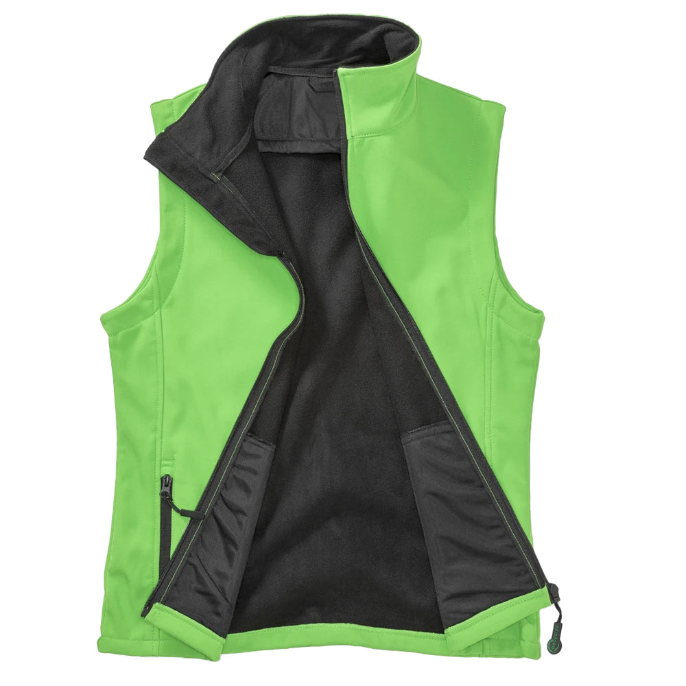 Vivid Green-Black - Back - Result Mens Printable Softshell Body Warmer