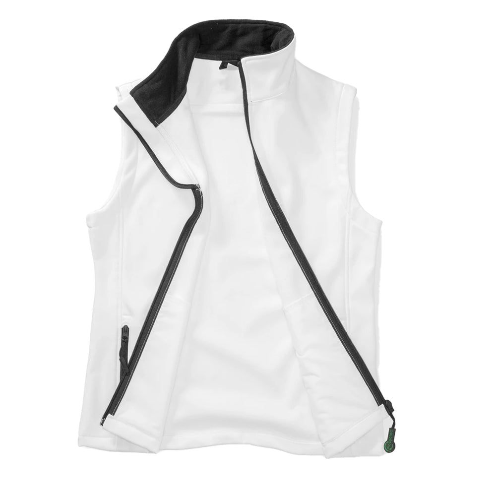 White-Black - Back - Result Mens Printable Softshell Body Warmer