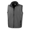 Charcoal Grey-Black - Front - Result Mens Printable Softshell Body Warmer