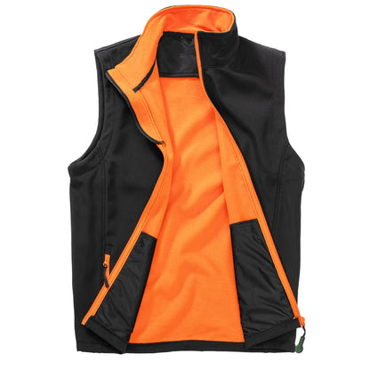Black-Orange - Back - Result Mens Printable Softshell Body Warmer