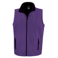 Purple-Black - Front - Result Mens Printable Softshell Body Warmer