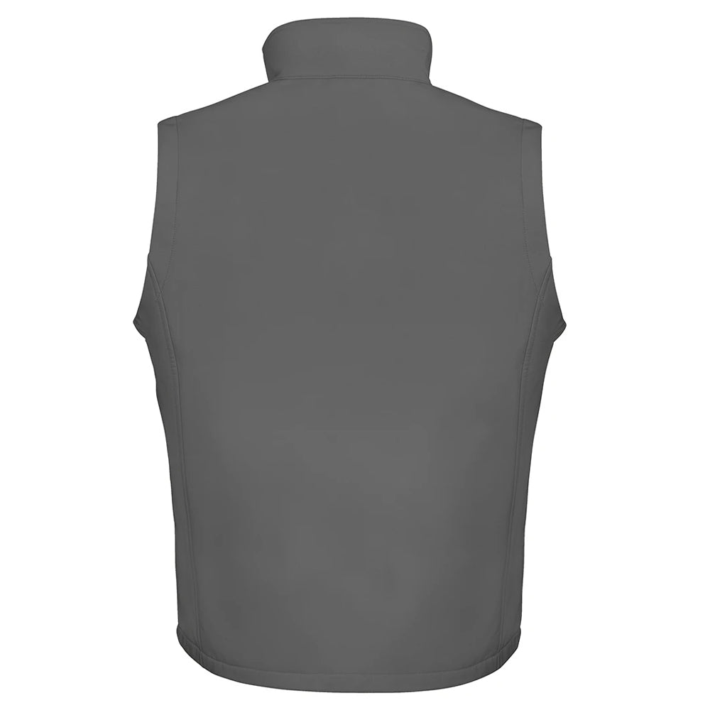 Charcoal Grey-Black - Back - Result Mens Printable Softshell Body Warmer