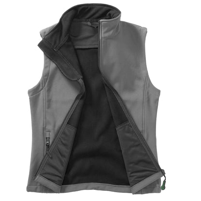 Charcoal Grey-Black - Side - Result Mens Printable Softshell Body Warmer