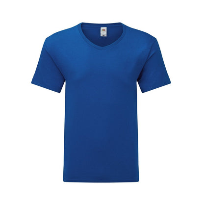 Royal Blue - Front - Fruit Of The Loom Mens Iconic 150 V Neck T-Shirt