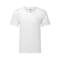 White - Front - Fruit Of The Loom Mens Iconic 150 V Neck T-Shirt