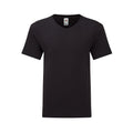Black - Front - Fruit Of The Loom Mens Iconic 150 V Neck T-Shirt