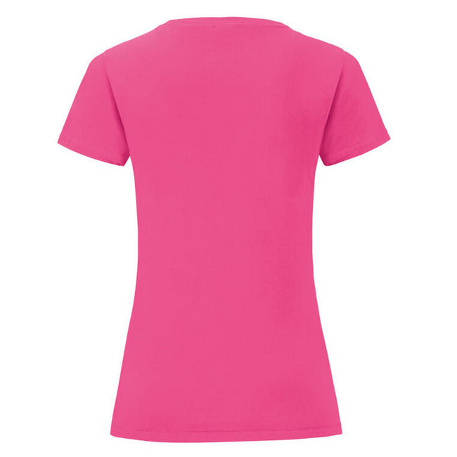 Fuchsia - Back - Fruit of the Loom Womens-Ladies Iconic 150 T-Shirt