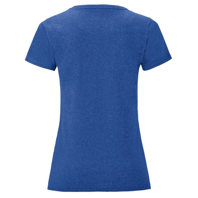 Heather Royal - Back - Fruit of the Loom Womens-Ladies Iconic 150 T-Shirt