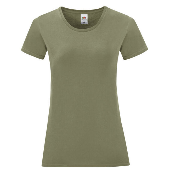 Classic Olive - Front - Fruit of the Loom Womens-Ladies Iconic 150 T-Shirt