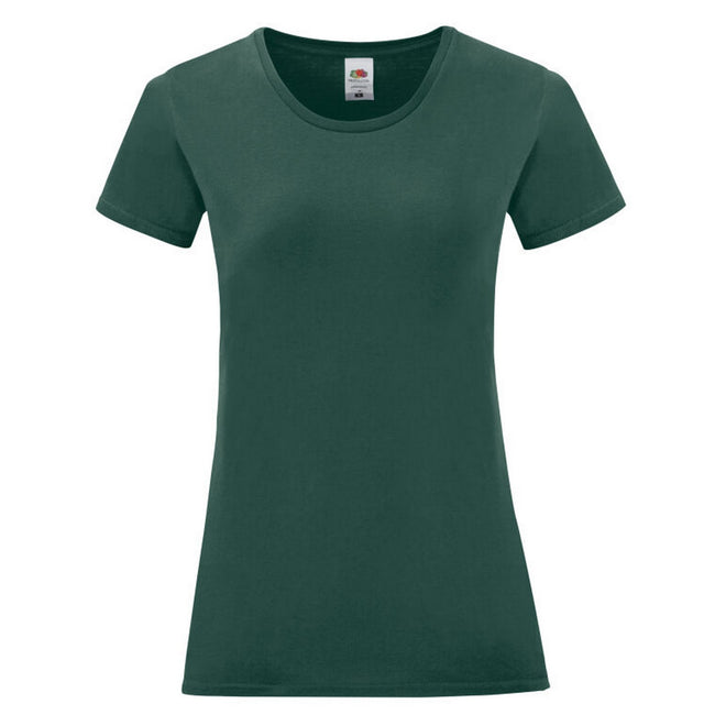 Forest Green - Front - Fruit of the Loom Womens-Ladies Iconic 150 T-Shirt