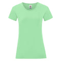 Neo Mint - Front - Fruit of the Loom Womens-Ladies Iconic T-Shirt