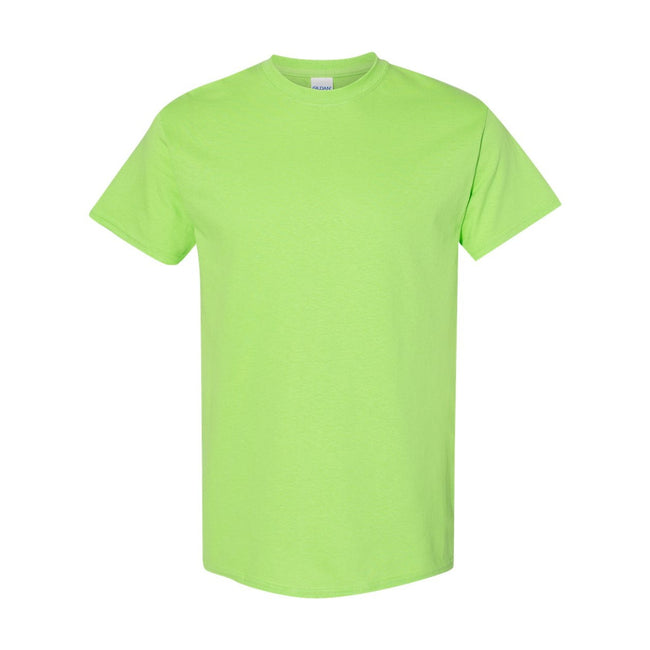 Lime - Front - Gildan Mens Heavy Cotton Short Sleeve T-Shirt (Pack Of 5)