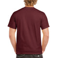 Maroon - Side - Gildan Mens Heavy Cotton Short Sleeve T-Shirt (Pack Of 5)