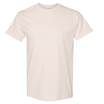 Natural - Front - Gildan Mens Heavy Cotton Short Sleeve T-Shirt (Pack Of 5)