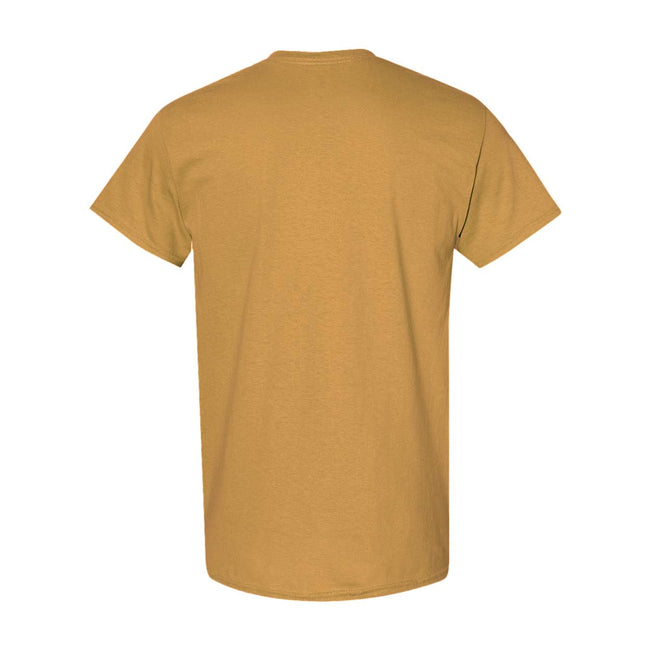 Old Gold - Back - Gildan Mens Heavy Cotton Short Sleeve T-Shirt (Pack Of 5)