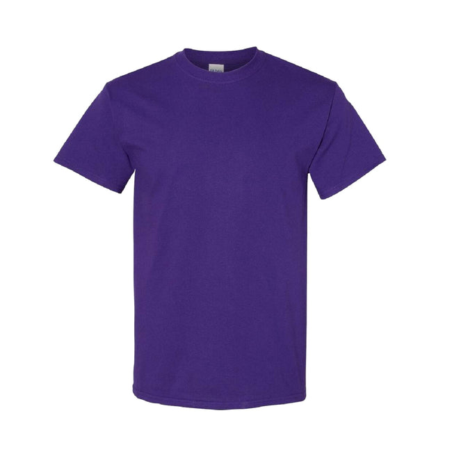 Purple - Front - Gildan Mens Heavy Cotton Short Sleeve T-Shirt (Pack Of 5)