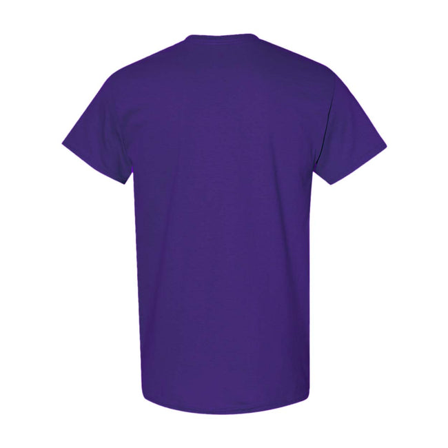 Purple - Back - Gildan Mens Heavy Cotton Short Sleeve T-Shirt (Pack Of 5)