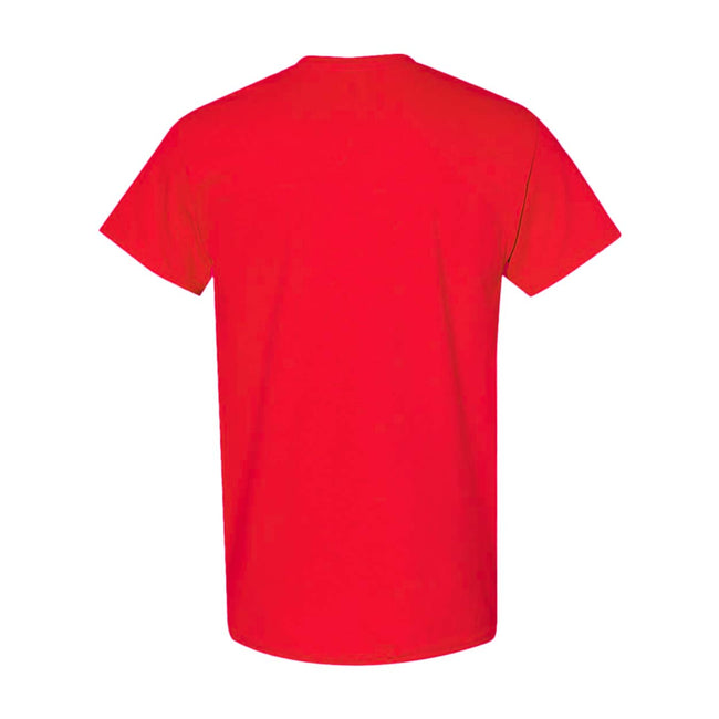 Red - Back - Gildan Mens Heavy Cotton Short Sleeve T-Shirt (Pack Of 5)