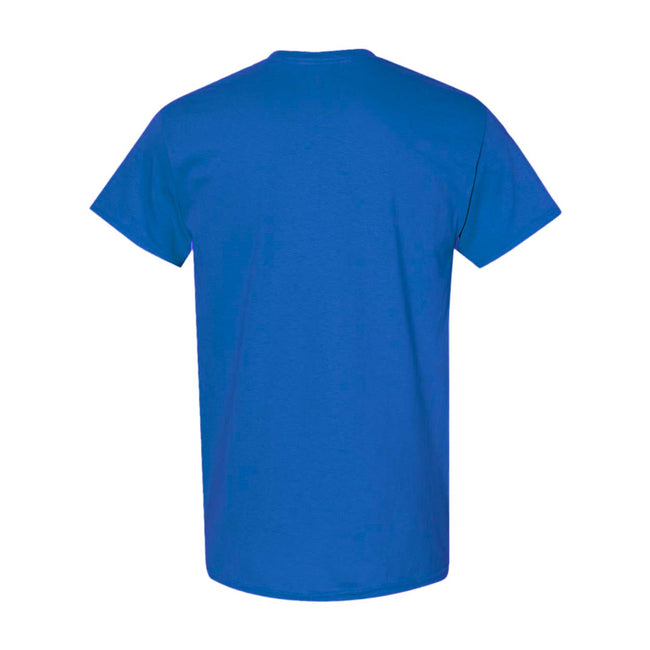 Royal - Back - Gildan Mens Heavy Cotton Short Sleeve T-Shirt (Pack Of 5)