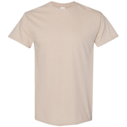 Sand - Front - Gildan Mens Heavy Cotton Short Sleeve T-Shirt (Pack Of 5)