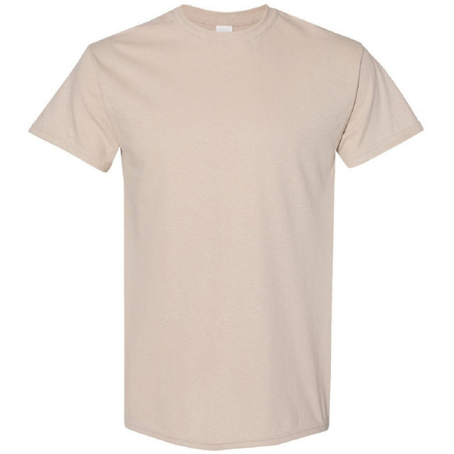 Sand - Front - Gildan Mens Heavy Cotton Short Sleeve T-Shirt (Pack Of 5)