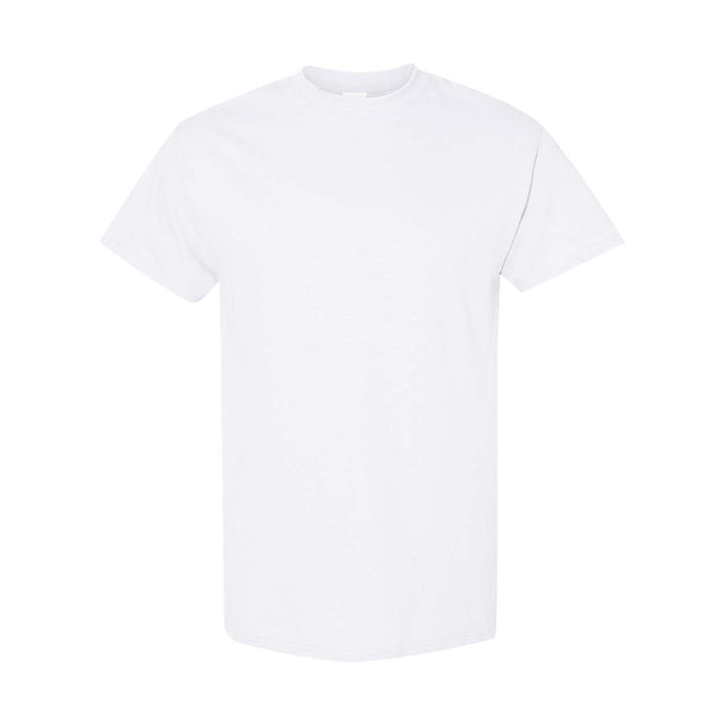 White - Front - Gildan Mens Heavy Cotton Short Sleeve T-Shirt (Pack Of 5)