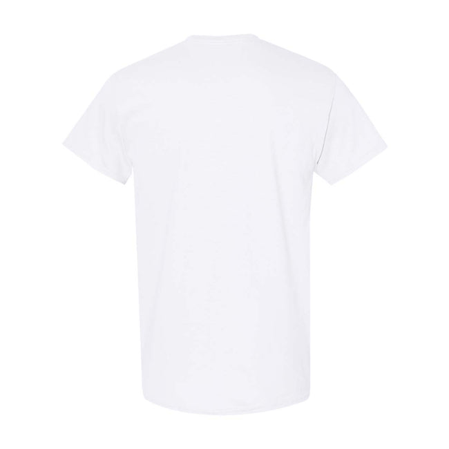 White - Back - Gildan Mens Heavy Cotton Short Sleeve T-Shirt (Pack Of 5)