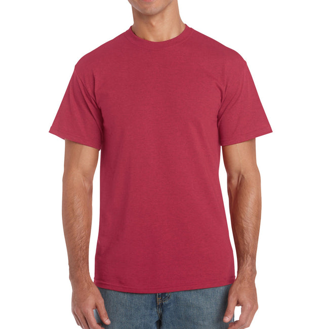 Antique Cherry Red - Back - Gildan Mens Heavy Cotton Short Sleeve T-Shirt (Pack Of 5)