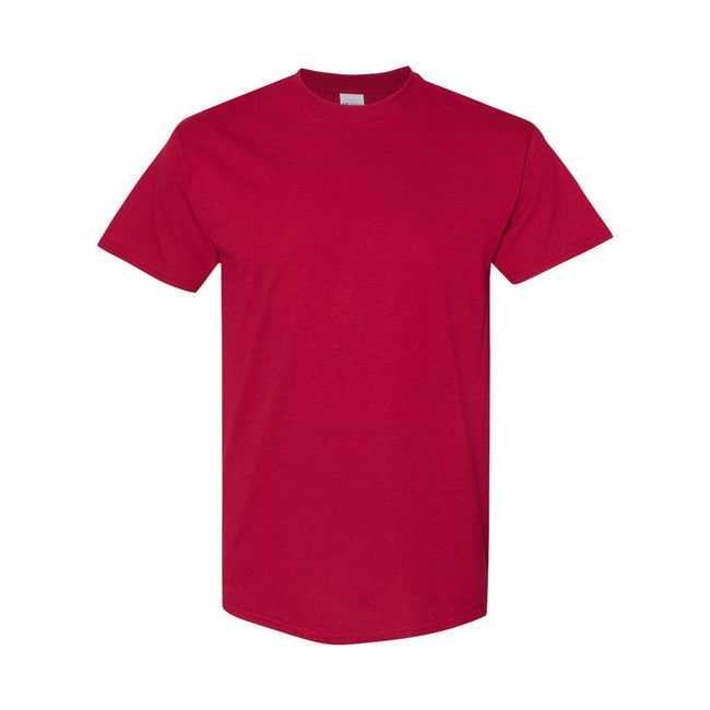 Cardinal - Front - Gildan Mens Heavy Cotton Short Sleeve T-Shirt (Pack Of 5)