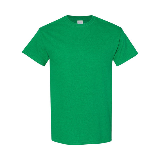 Antique Irish Green - Front - Gildan Mens Heavy Cotton Short Sleeve T-Shirt (Pack Of 5)
