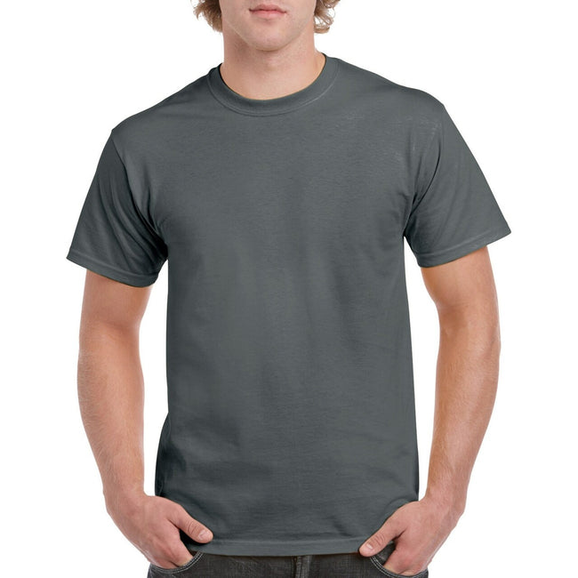 Charcoal - Back - Gildan Mens Heavy Cotton Short Sleeve T-Shirt (Pack Of 5)