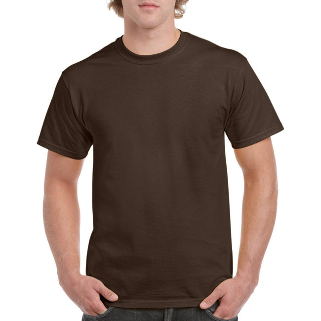 Dark Chocolate - Back - Gildan Mens Heavy Cotton Short Sleeve T-Shirt (Pack Of 5)