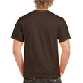Dark Chocolate - Side - Gildan Mens Heavy Cotton Short Sleeve T-Shirt (Pack Of 5)