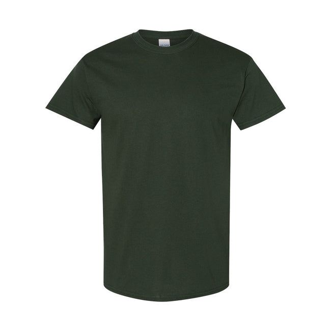 Forest Green - Front - Gildan Mens Heavy Cotton Short Sleeve T-Shirt (Pack Of 5)