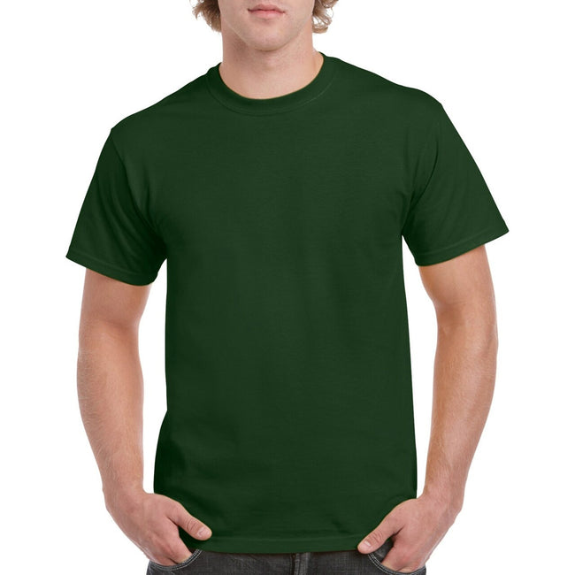 Forest Green - Back - Gildan Mens Heavy Cotton Short Sleeve T-Shirt (Pack Of 5)