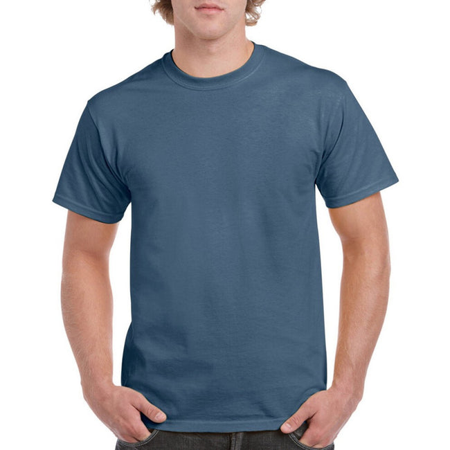 Indigo Blue - Back - Gildan Mens Heavy Cotton Short Sleeve T-Shirt (Pack Of 5)
