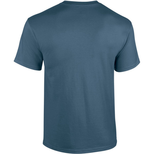 Indigo Blue - Side - Gildan Mens Heavy Cotton Short Sleeve T-Shirt (Pack Of 5)
