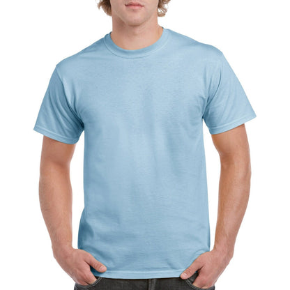 Light Blue - Back - Gildan Mens Heavy Cotton Short Sleeve T-Shirt (Pack Of 5)