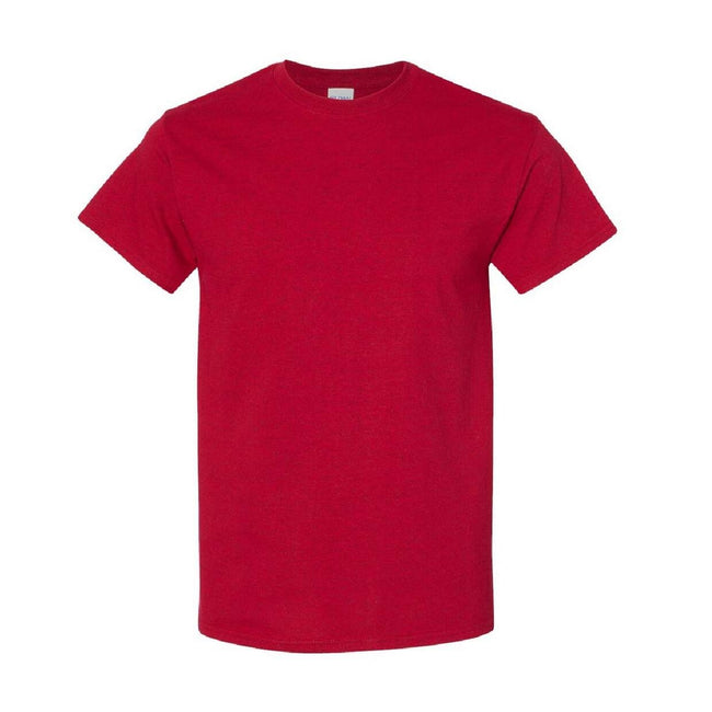 Antique Cherry Red - Front - Gildan Mens Heavy Cotton Short Sleeve T-Shirt (Pack Of 5)