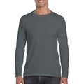 Charcoal - Back - Gildan Mens Soft Style Long Sleeve T-Shirt (Pack Of 5)