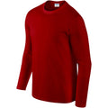 Red - Lifestyle - Gildan Mens Soft Style Long Sleeve T-Shirt (Pack Of 5)