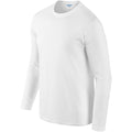 White - Lifestyle - Gildan Mens Soft Style Long Sleeve T-Shirt (Pack Of 5)