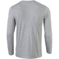 Sport Grey (RS) - Pack Shot - Gildan Mens Soft Style Long Sleeve T-Shirt (Pack Of 5)