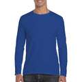 Royal - Back - Gildan Mens Soft Style Long Sleeve T-Shirt (Pack Of 5)