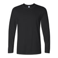 Black - Front - Gildan Mens Soft Style Long Sleeve T-Shirt (Pack Of 5)