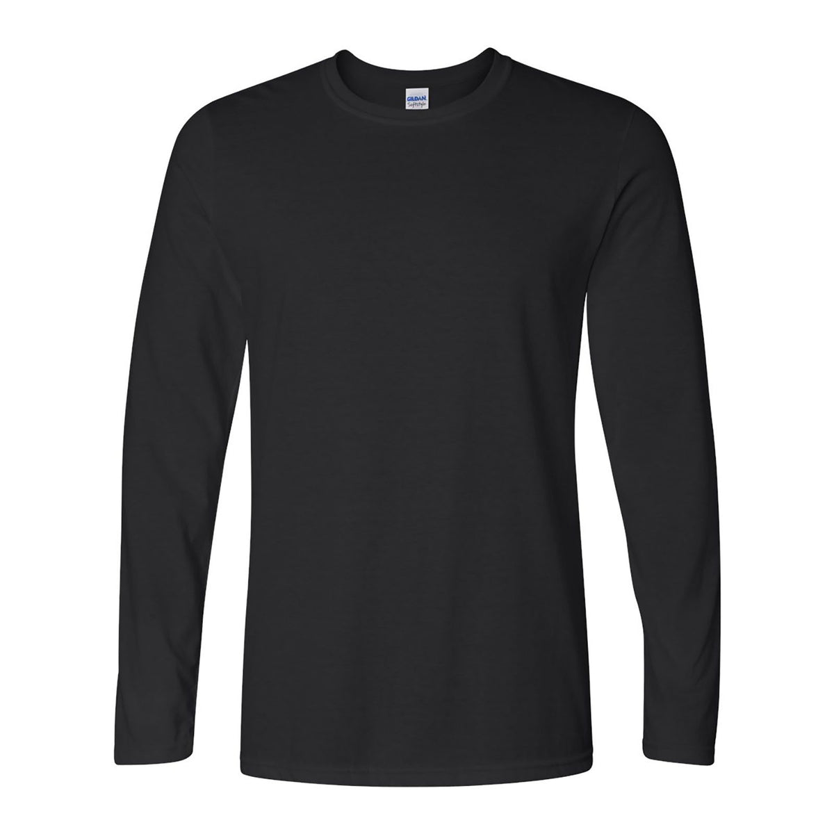Black - Front - Gildan Mens Soft Style Long Sleeve T-Shirt (Pack Of 5)