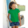 Kelly Green - Back - Fruit Of The Loom Girls Childrens Valueweight Short Sleeve T-Shirt (Pack Of 5)