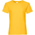 Sunflower - Front - Fruit Of The Loom Girls Childrens Valueweight Short Sleeve T-Shirt (Pack Of 5)